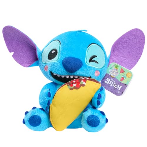 Just Play STITCH Disney Small 7-inch Plush Stuffed Animal, Stitch with Taco, Officially Licensed Kids Toys for Ages 2 Up