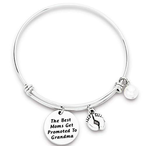 New Grandma Gifts Bracelet The Best Moms Get Promoted to Grandma to Be Jewelry