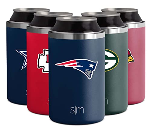 Simple Modern Officially Licensed NFL New England Patriots Gifts for Men, Women, Dads, Fathers Day | Insulated Ranger Can Cooler for Standard 12oz Cans - Beer, Seltzer, and Soda