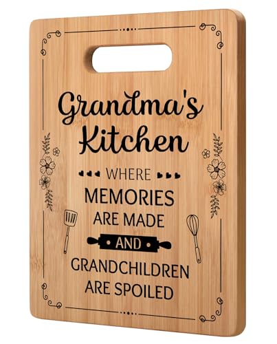 Grandma Gifts, Mothers Day Gifts for Grandma - Unique Cutting Board - Best Grandma Birthday Gifts from Grandchildren - Thoughtful Christmas Gifts for Grandma Nana Grandmother Gift Ideas