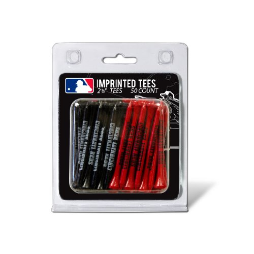 Team Golf MLB Cincinnati Reds Pack Of 50 Golf Tees 2-3/4' Golf Tees, 50 Pack, Regulation Size, Multi Team Colors