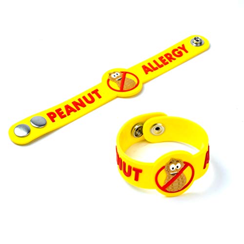 Jayour 2 Pack - Adjustable Size Peanut Allergy Bracelets For Kids