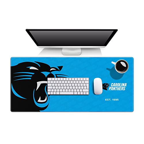 YouTheFan unisex adult Carolina Panthers Logo Series Desk Pad, Team Colors, One Size US