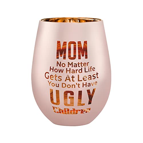 xilaxila Mom Gifts From Daughters Sons - Mom Wine Glass -Mothers Day Birthday Christmas Gifts for Mom - At Least You Don’t Have Ugly Children