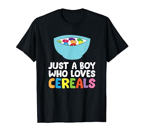 Just a Boy Who Loves Cereals Breakfast Cornflakes Cereal T-Shirt