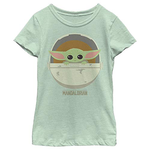 Girl's Star Wars: The Mandalorian The Child Cartoon Art Bassinet T-Shirt - Mint - Medium