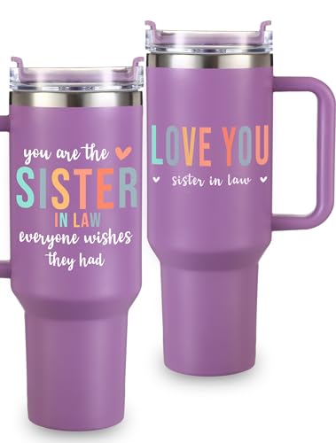 Sister in Law Tumbler 40oz, Sister In Law Gifts from Sister in Law, Gifts For Sister In Law Unique, Birthday Gifts for Sister in Law, Future Sister in Law Gifts Ideas for Christmas, Gift Ready