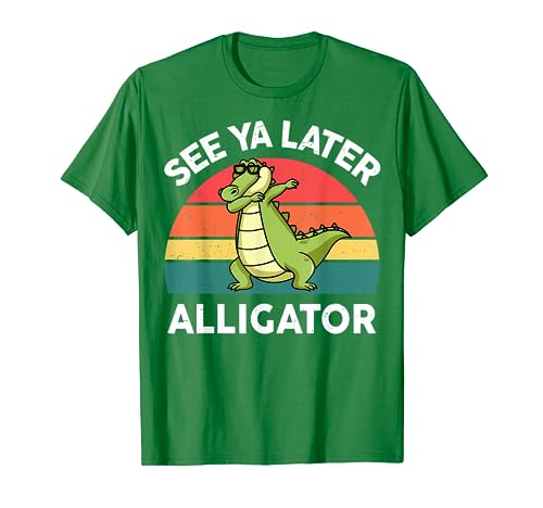 Funny See Ya Later Alligator Shirt Crocodile Youth Boy Kids T-Shirt