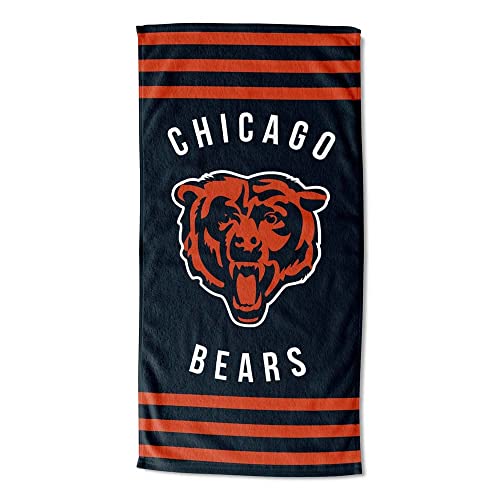 Northwest NFL Chicago Bears Unisex-Adult Beach Towel, 30' x 60', Stripes