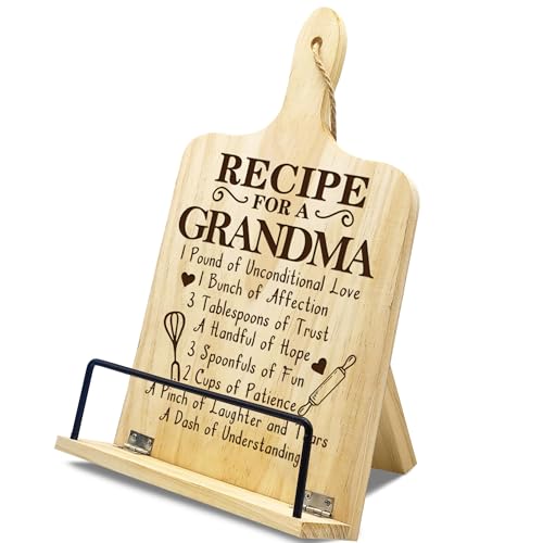 Grandma Gifts, Grandma Birthday Gifts, Great Grandma Gift from Grandkids - Recipe Book Holder Gift, Cookbook Stand for Kitchen Counter, Gifts for Grandma, Grandma Gifts for Mothers Day