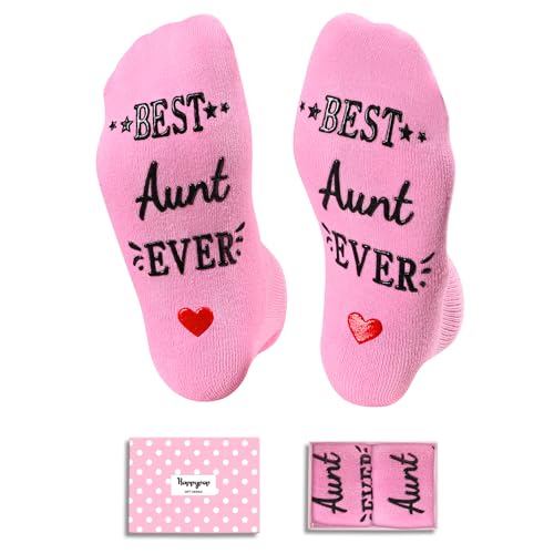 HAPPYPOP Great Aunt Gifts Cool Aunt Gifts Best Gifts for Aunt Auntie Gifts, Aunt socks Best Aunt Ever Gifts Mothers Day Gifts for Aunt