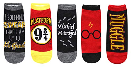 Harry Potter Solemnly Swear Muggle Platform 9 3/4 5 Pack Ankle Socks