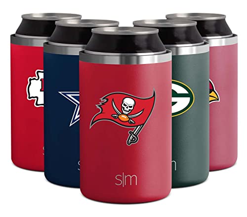 Simple Modern Officially Licensed NFL Tampa Bay Buccaneers Gifts for Men, Women, Dads, Fathers Day | Insulated Ranger Can Cooler for Standard 12oz Cans - Beer, Seltzer, and Soda