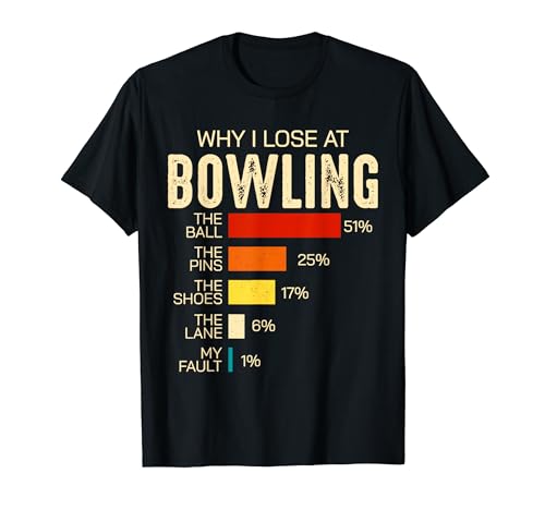 Funny Bowling For Men Women Kids Why I Lose At Bowling T-Shirt