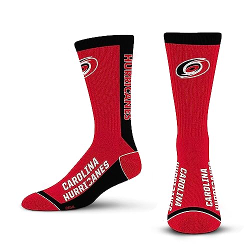 For Bare Feet NHL CAROLINA HURRICANES MVP Crew Sock Team Color Large