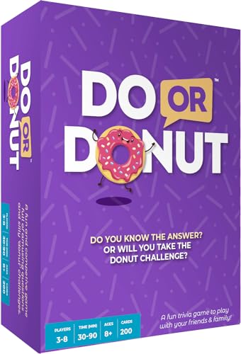 Do or Donut - Fun Family Game Night - Playing Cards for Kids and Adults, Ages 8 and Up, 3-8 Players, 30 min