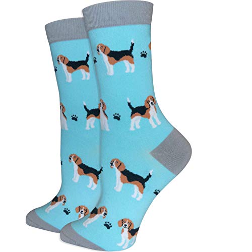Women's Premium Comfort Animal Socks (Beagle Socks Blue)