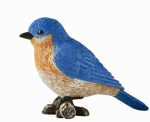 JFSM INC. 3' Mini Bluebird Perched on Branch Figurine - Bluebird Gifts, Bluebird Statue, Bluebird Decor, Gifts for Bluebird Lovers