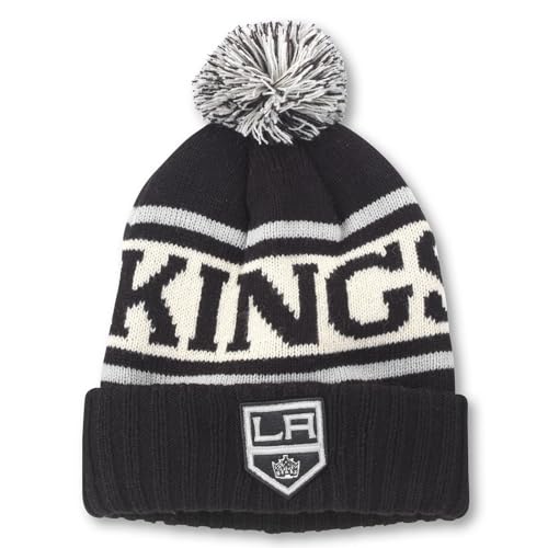 AMERICAN NEEDLE Los Angeles LA Kings NHL Pillow Line Knit Beanie Cap (23012A-LAK-BIGY)