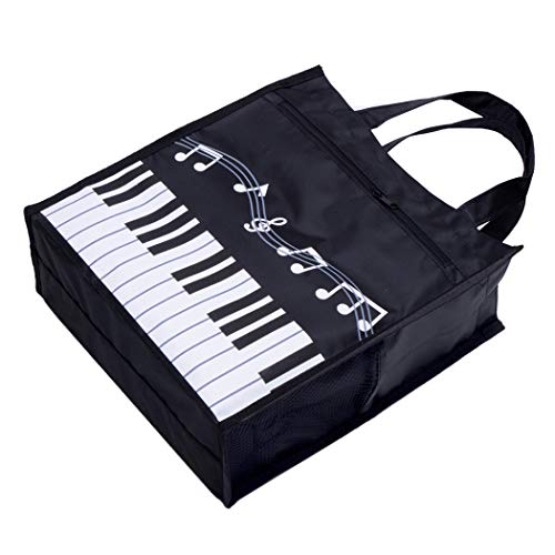 COCOMK Piano Keys Handbag Reusable Grocery Bag Shoulder Shopping Bag Tote Bag for Music Teacher Gift Bag