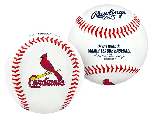 Rawlings MLB St Louis Cardinals Team Logo Baseball, Official, White