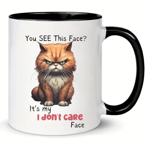 MissDaisy-11oz Cute Coffe Kitten Cat Ceramic Mug, Creative Coffee Mug With Gift Box, Great Gift For Mom, Friends