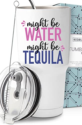 Funny Might Be Tequila Tumbler 30oz, Funny Tequila Gifts For Women Adult Humor, Tequila Coffee Mugs For Women, Funny Tequila Gifts Ideas, Tequila Themed Birthday Gifts For Women, Christmas, Gift-Ready