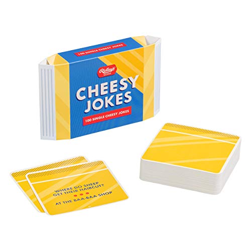 Ridley’s 100 Single Cheesy Joke Cards – Includes 100 Jokes for Kids and Adults, Funny Jokes for Family-Friendly Fun – Makes a Great Gift Idea