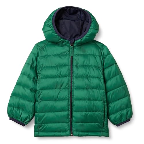 Amazon Essentials Toddler Boys' Lightweight Water-Resistant Packable Hooded Puffer Coat, Green, 2T
