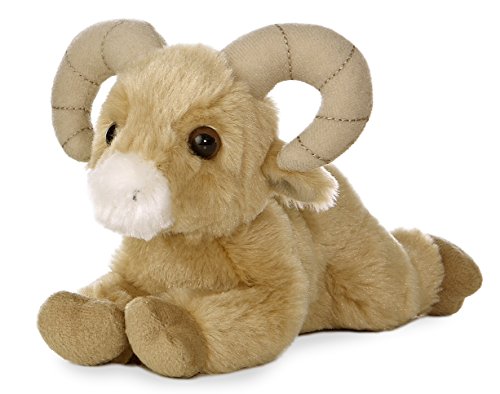 Aurora® Adorable Mini Flopsie™ Big Horn Sheep™ Stuffed Animal - Playful Ease - Timeless Companions - Brown 8 Inches