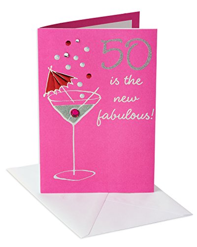American Greetings 50th Birthday Card for Her (50 Is the New Fabulous)