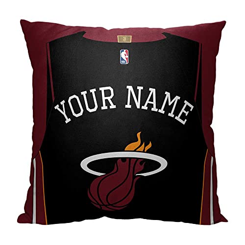 Northwest NBA Personalized Pillow, 18' x 18', Miami Heat-Jersey