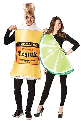 Rasta Imposta Tequila Bottle & Lime Slice Couples Costume Liquor Drink Dress Up Cosplay Costumes, Adult One Size