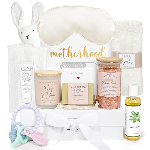 New Mom Gifts, 11PCS New Mom Care Package After Baby, Baby Shower Gifts for Mommy To Be, Gift For Expecting Mother, Pregnancy Gift Basket Essentials, First Time Mothers Day Birthday Gifts for Women