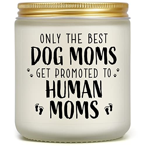 New Mom Gifts for Pregnant Women, Funny Dog Mom Pregnancy Gift for Expecting Mom, Mother to be Gift for First Time Moms, Congrats on Pregnancy Present for Wife Friend Sister, Lavender Scented Candle