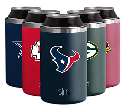 Simple Modern Officially Licensed NFL Houston Texans Gifts for Men, Women, Dads, Fathers Day | Insulated Ranger Can Cooler for Standard 12oz Cans - Beer, Seltzer, and Soda