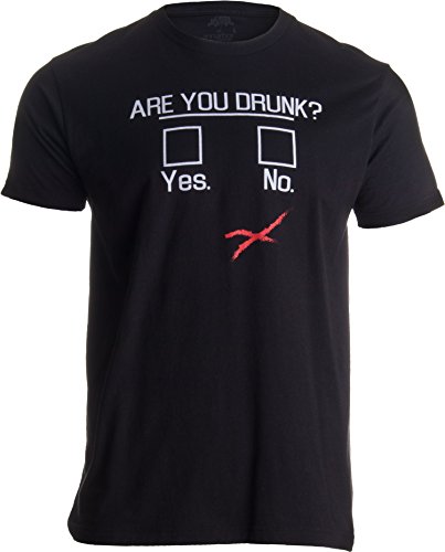 Ann Arbor T-shirt Co. Adult You Drunk? | Funny Beer Drinking, Bar Party Humor Gag Gift, L, Black