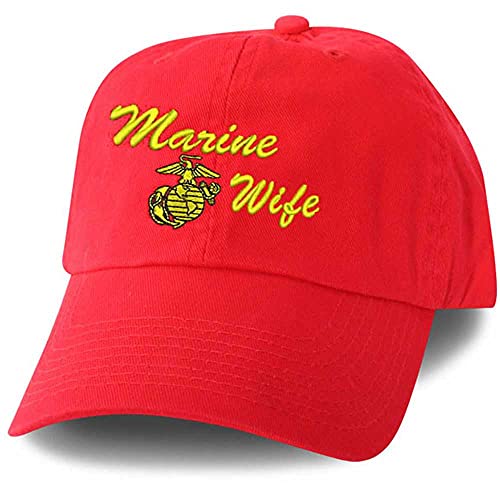 USMC Marine Corps Wife Red Ball Cap