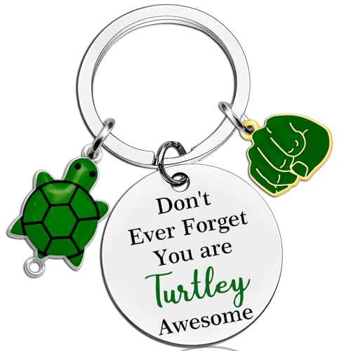 Crizaor Reversible Turtle Keychain Gifts Sea Turtle Gifts For Women Inspirational Gifts For Men Women Turtle Gifts Turtle Themed Gifts Turtle Lovers Gift Ideas Keyring Necklace