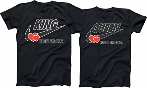 King, Queen, Kinga and Queen, Lovely Couples Shirts, Matching lovely tees, Valentines Best gift Couples, Matching Shirts, T-Shirt Tee