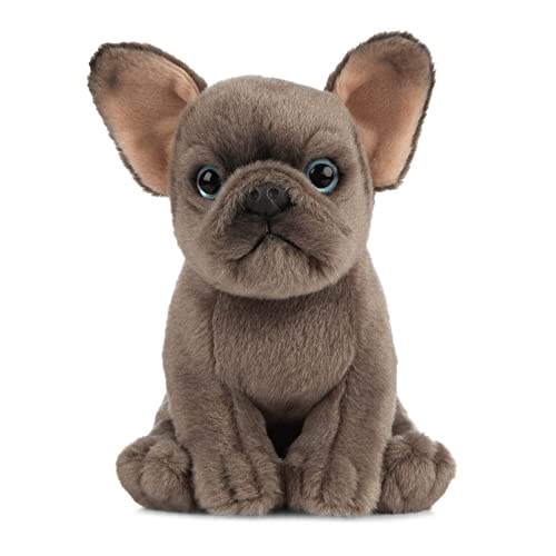 Living Nature French Bulldog Puppy Stuffed Animal | Fluffy Dog Animal | Soft Toy Gift for Kids | 6 inches