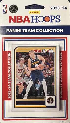 Denver Nuggets 2023 2024 Hoops Factory Sealed Team Set Featuring Nikola Jokic and Jamal Murray with Rookie cards of Julian Strawther, Hunter Tyson and Jalen Pickett