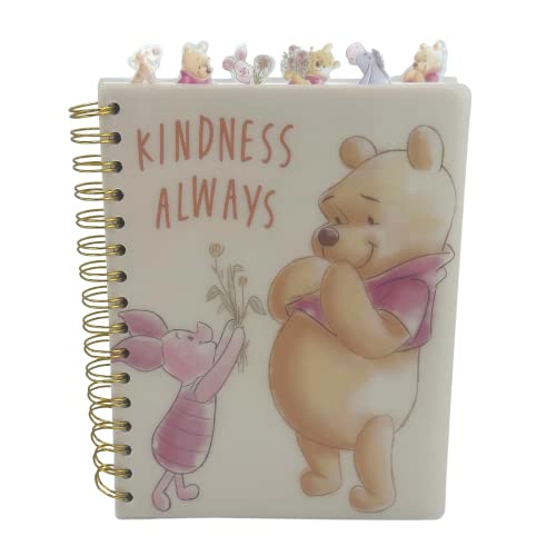 Innovative Designs Disney Winnie the Pooh Tab Journal Notebook, Spiral Bound, 144 Lined Pages, 8 x 7 inches