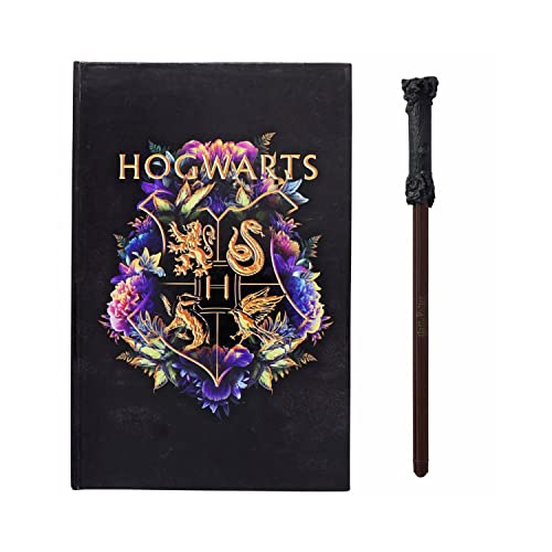 Harry Potter Hogwarts Journal with Wand Pen, Black