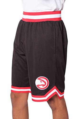 Ultra Game NBA Atlanta Hawks Mens Woven Basketball Shorts, Team Color, Small