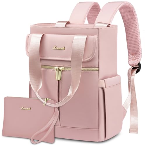 LOVEVOOK Small Backpack Purse for Women, Convertible Mini Backpack for Daily, Travel, Work, Stylish Lightweight Tote Bag, Pink