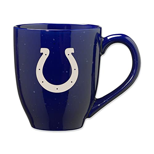 Rico Industries NFL Football Indianapolis Colts Primary 16 oz Team Color Laser Engraved Ceramic Coffee Mug