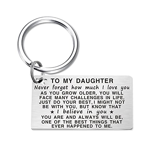 TANWIH Graduation Gifts for Daughter- Teen Girl Gifts Keychain- Birthday Graduation Christmas Gift for Daughter from Mom Dad