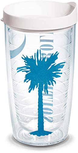 Tervis South Carolina Made in USA Double Walled Insulated Tumbler Travel Cup Keeps Drinks Cold & Hot, 16oz, Colossal