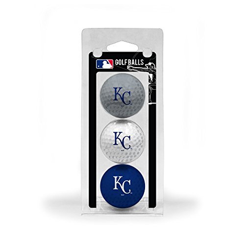 Team Golf MLB Kansas City Royals 3 Golf Ball Pack Regulation Size Golf Balls, 3 Pack, Full Color Durable Team Imprint
